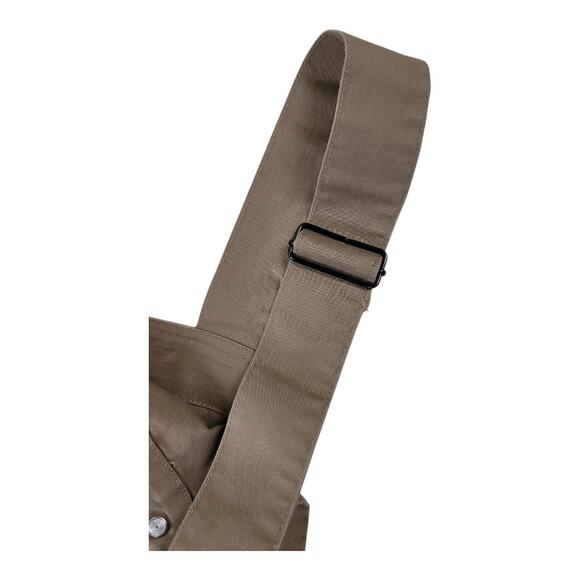 ASOS Khaki Tan Short Overalls Romper Utility Bib Front Pocket Men's Size W34" - Picture 8 of 9